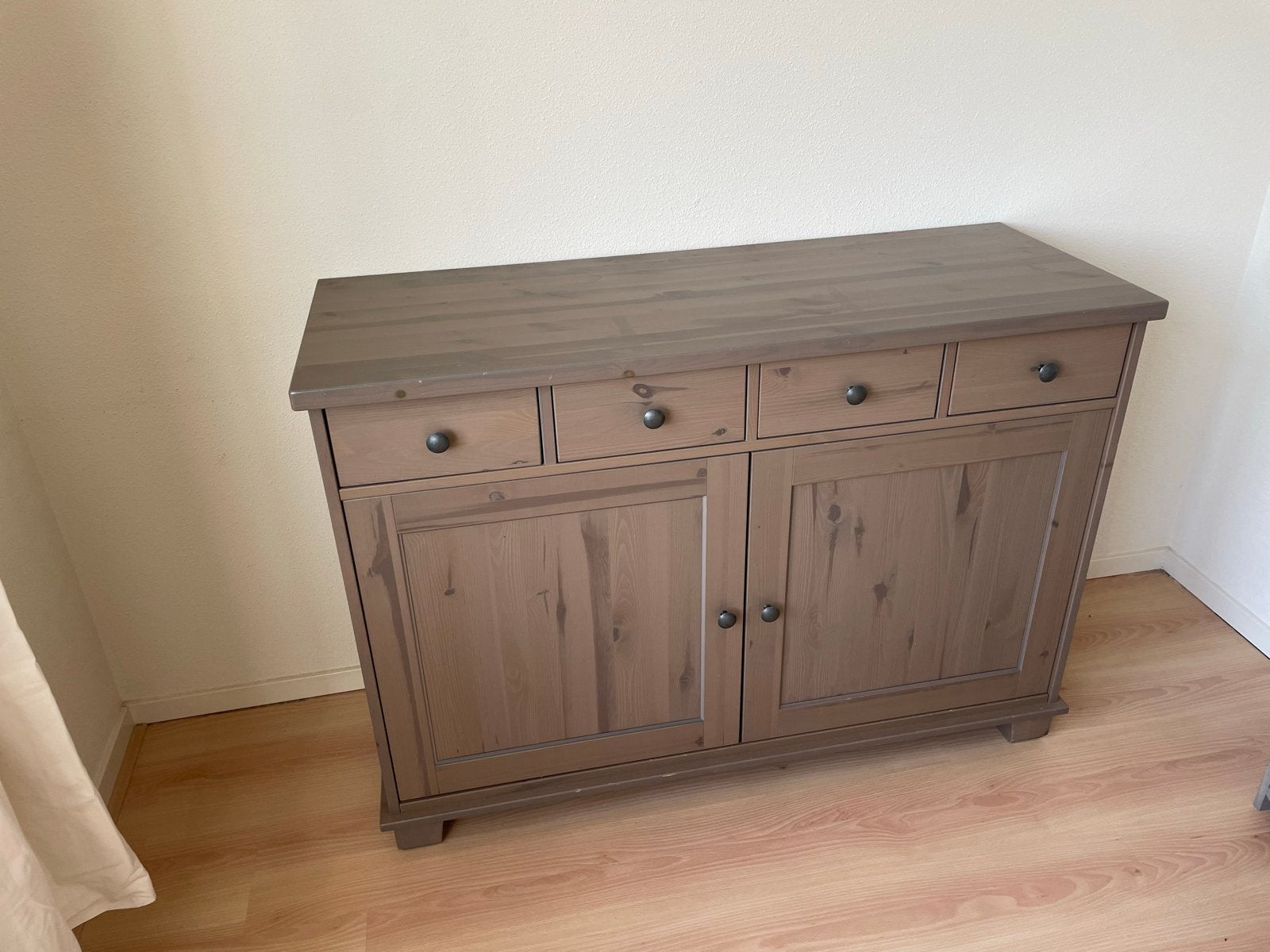 Houten dressoir met lades en deuren - Zo goed als nieuw, Ophalen, 100 tot 150 cm, Zo goed als nieuw, Met lade(s)