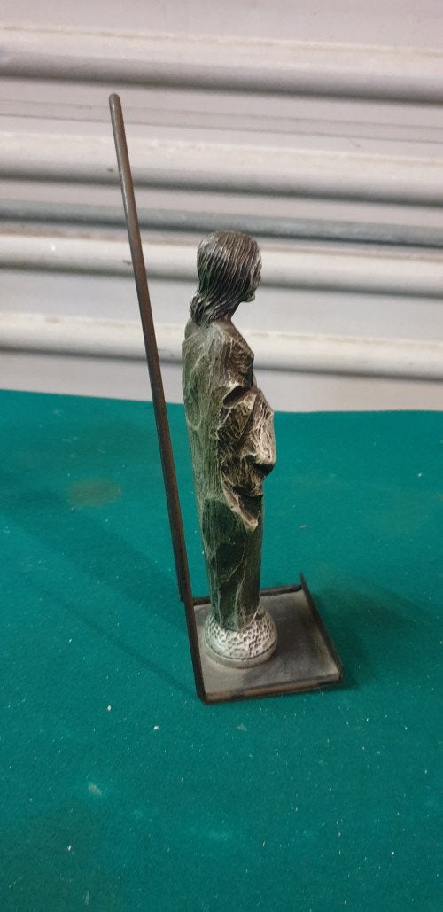muurhanger jezus beeld metaal aardewerk, Verzamelen, Ophalen of Verzenden