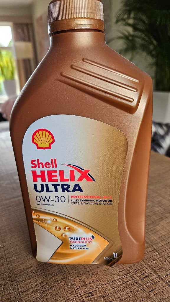 motorolie: shell helix ultra 0W-30, Ophalen