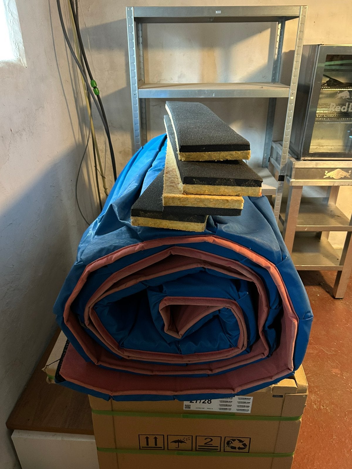 Lange gymnastiek mat, Sport en Fitness, Turnen, Ophalen, Gebruikt, Maat 36 t/m 42, Blauw