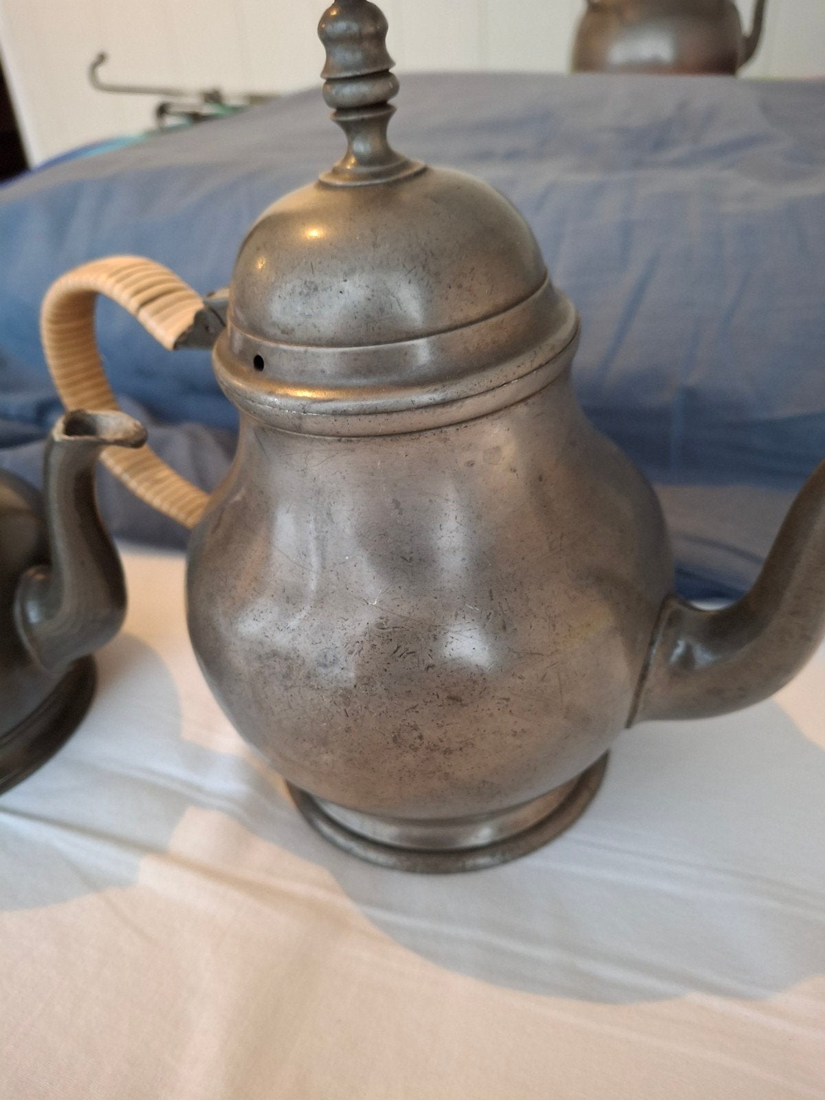 Tinnen theepot. Twee stuks. 19e eeuw., Antiek en Kunst, Ophalen of Verzenden