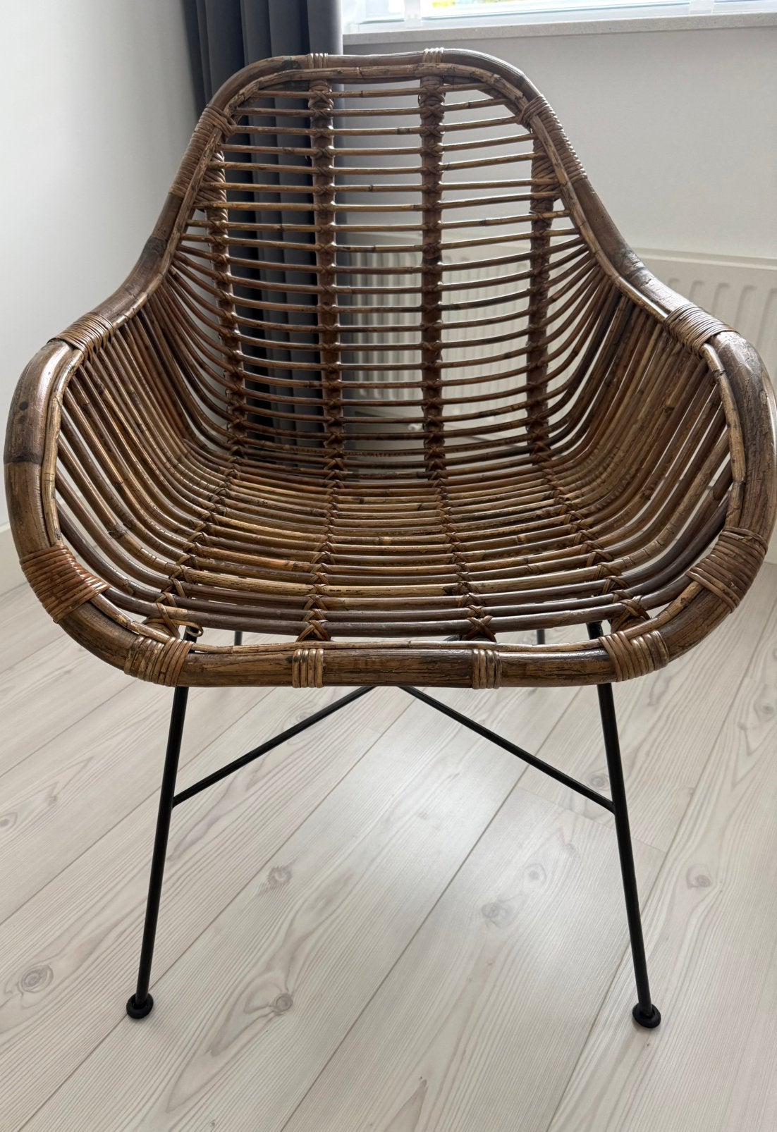 Rotan stoel in goed staat, Ophalen, Gebruikt, Bruin, Eén
