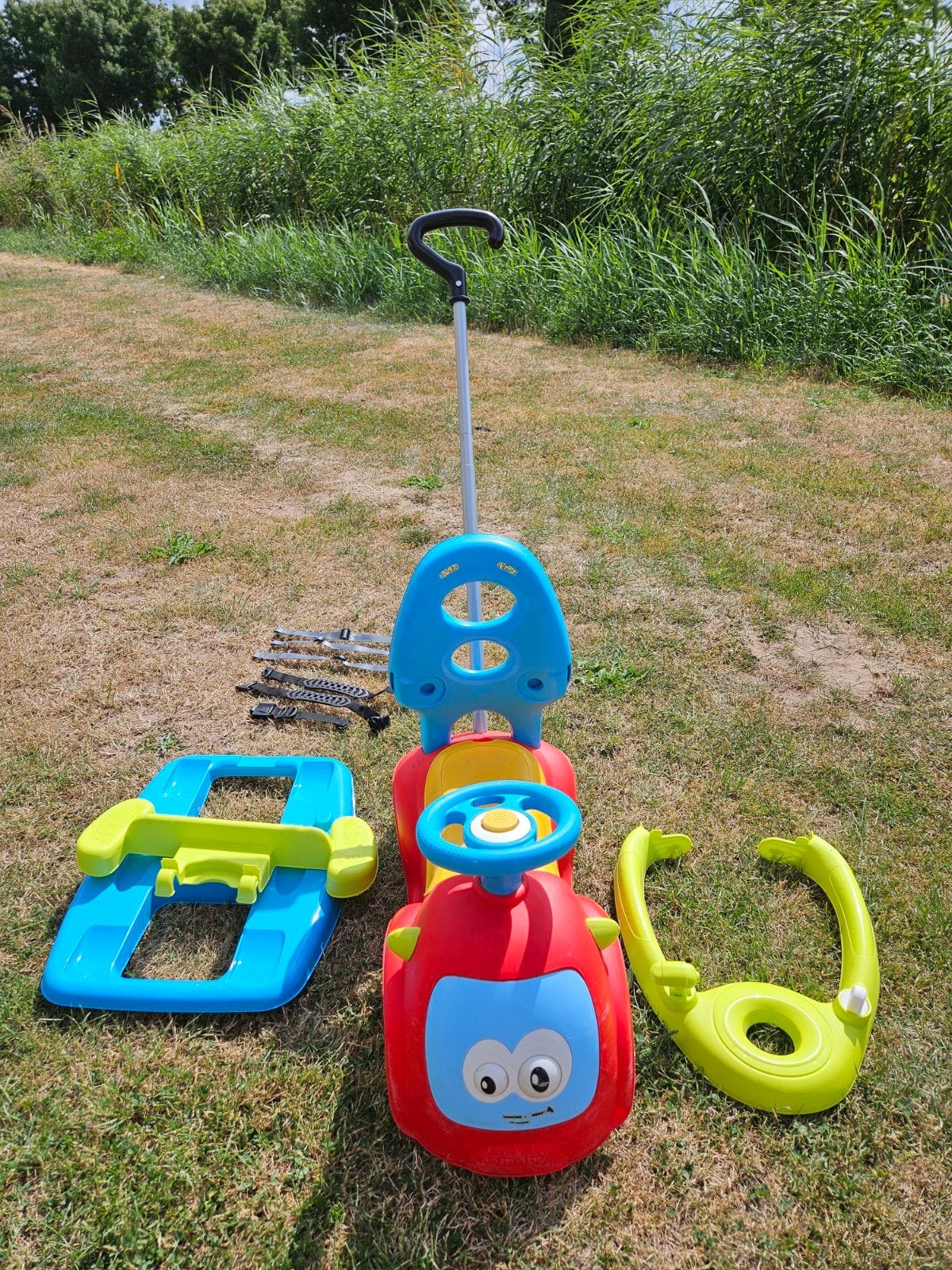 Smoby loopauto met duwstang en voetsteunen, Kinderen en Baby's, Ophalen, Gebruikt