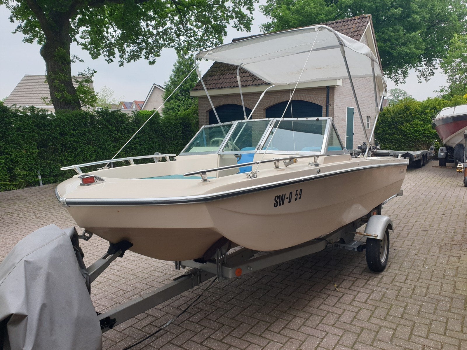 Caravelle BowRider met Mercury 50pk en trailer, Ophalen, Overige merken, Gebruikt, 4 m