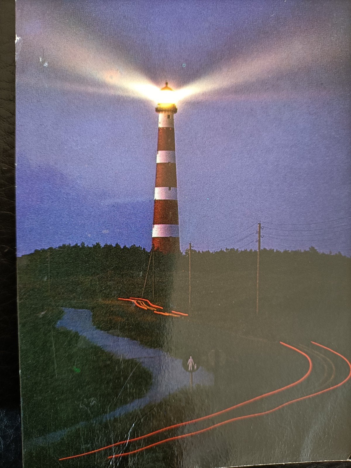 Ameland. vuurtoren, Ophalen of Verzenden, 1960 tot 1980, Gelopen, Waddeneilanden