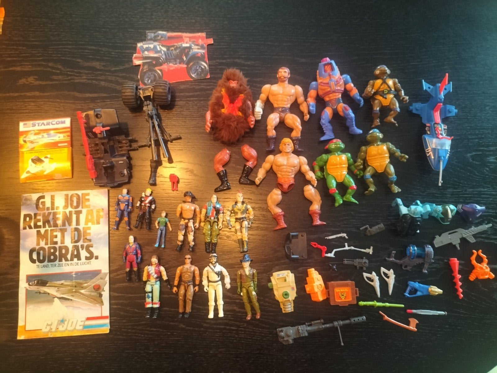 Grote partij vintage jaren '80 speelgoed (MOTU, TMNT, G.I. J, Ophalen of Verzenden, Gebruikt