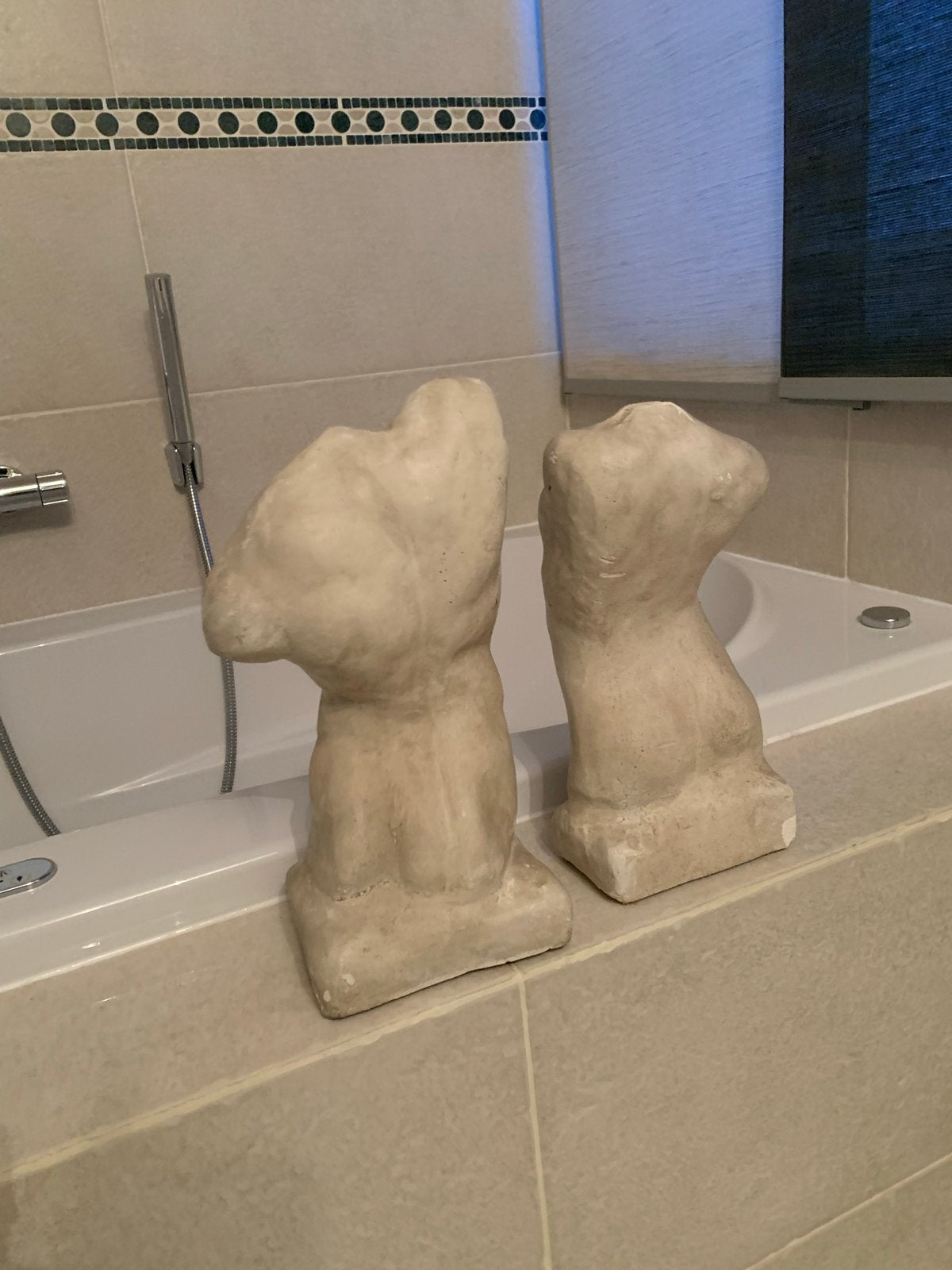 Decoratieve torso beelden, 40 cm, per stel, Ophalen, 20 - 50 cm, Steen of Keramiek, Beeld
