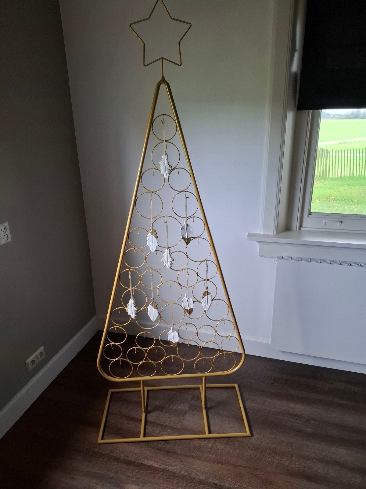 metalen kerstboom te koop, Ophalen, Nieuw, Goud, Metaal