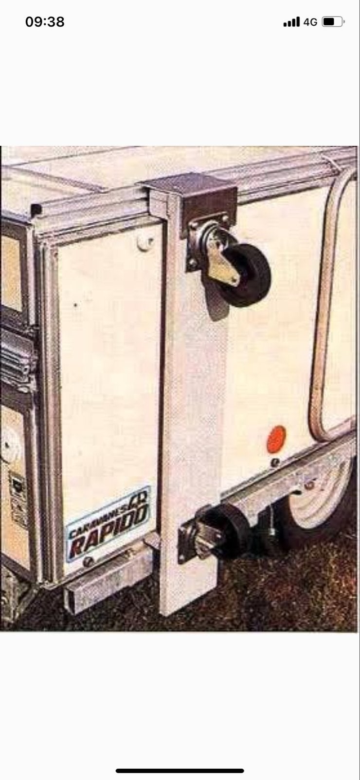 Originele kantelbeugels voor Rapido klapcaravan, Caravans en Kamperen, Ophalen of Verzenden, Gebruikt