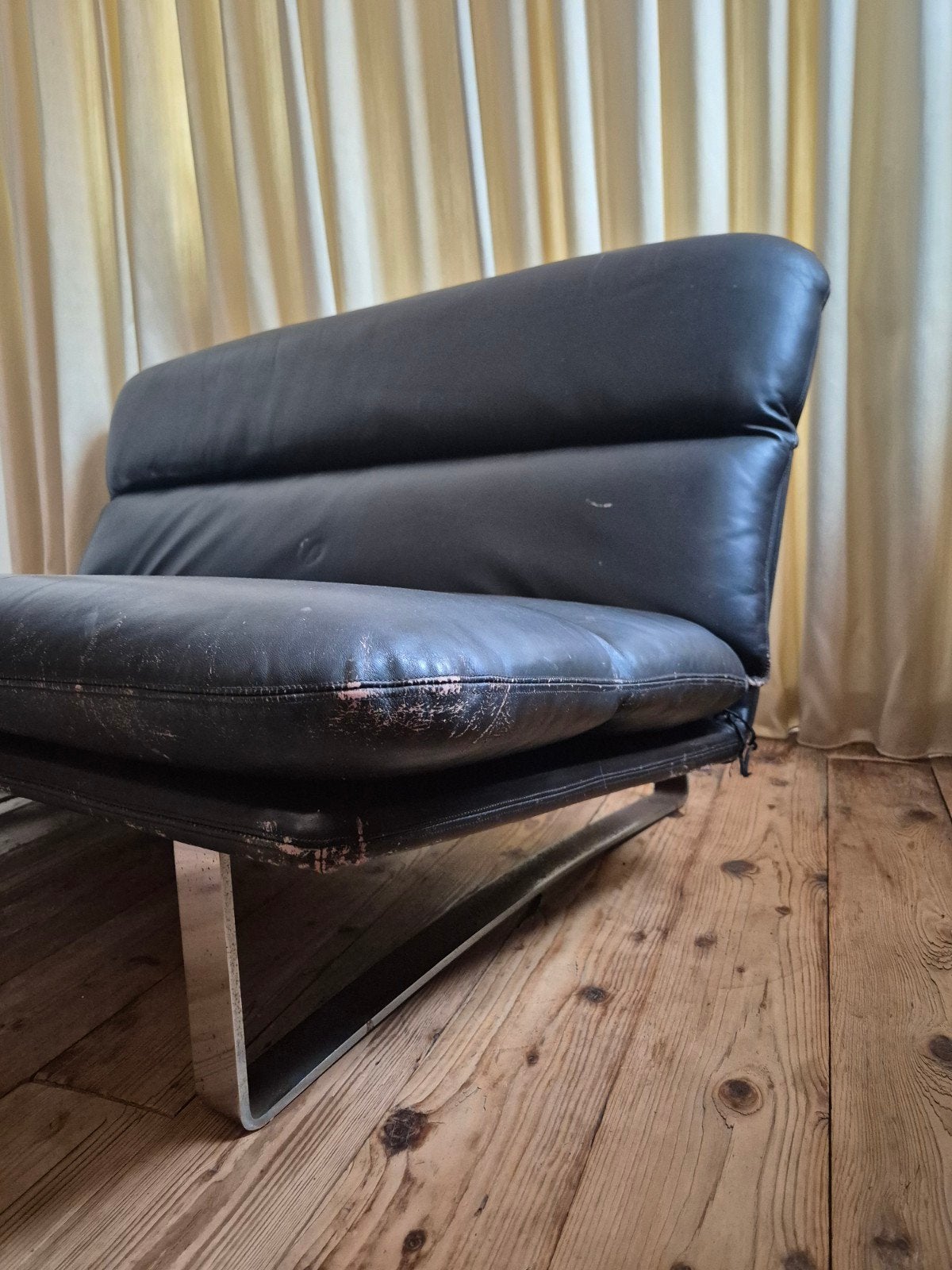 Artifort kho liang le C683 2-zits vintage design bank, Ophalen, Gebruikt, Minder dan 75 cm, Tweepersoons