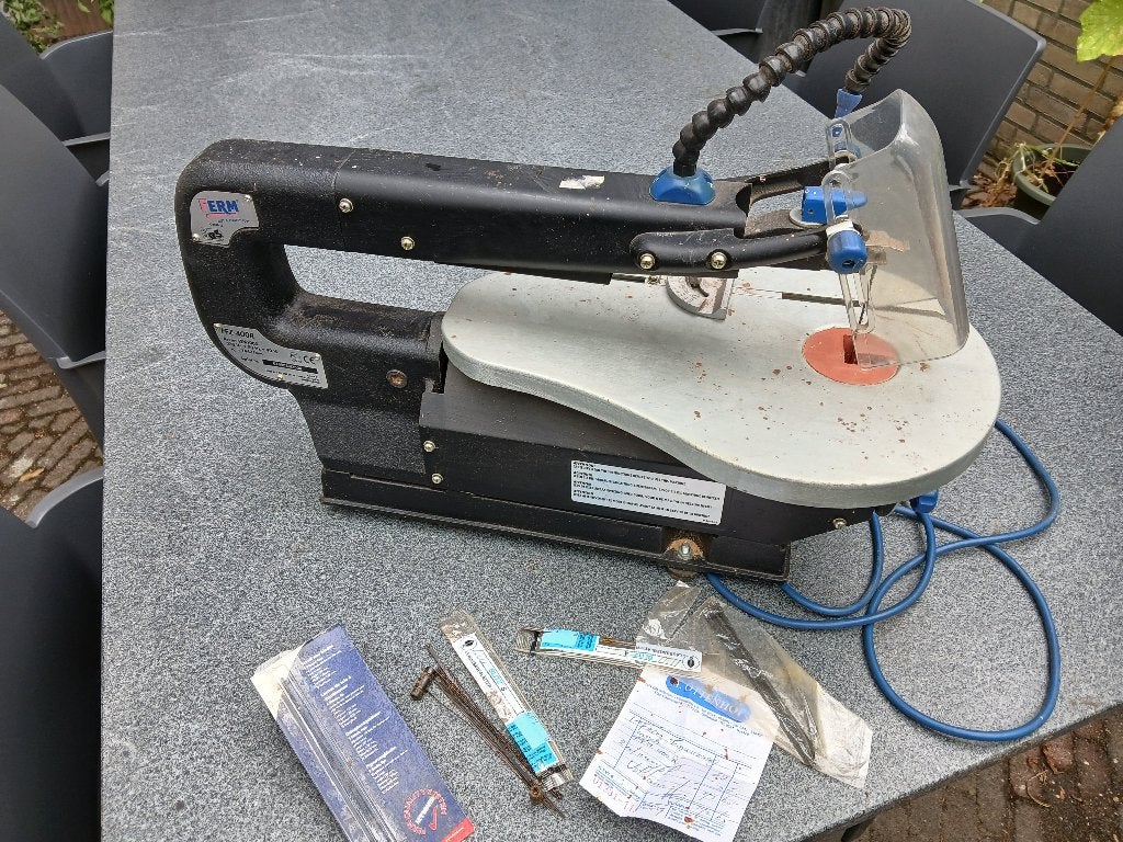 Ferm figuurzaagmachine FFZ400R, Doe-het-zelf en Verbouw, Ophalen, Gebruikt, Ferm, 30 tot 70 mm