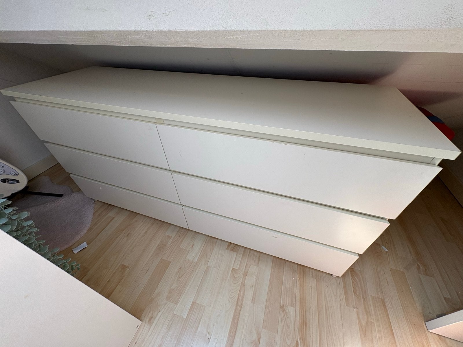 IKEA MALM ladekast - 6 lades - Wit, Ophalen, Gebruikt, 5 laden of meer, 150 tot 200 cm