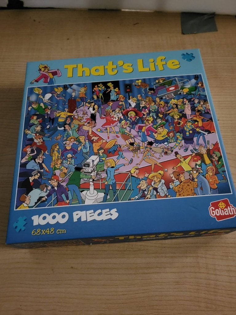 puzzel thats life van goliath, Ophalen of Verzenden, 500 t/m 1500 stukjes, Zo goed als nieuw, Legpuzzel