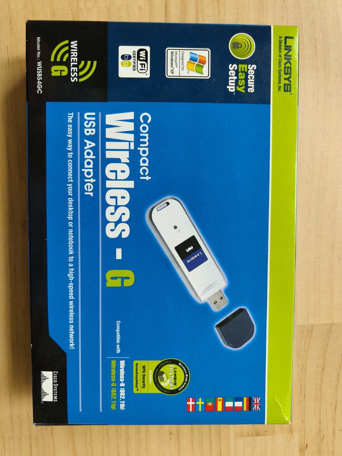 Linksys Compact Wireless-G USB Adapter WUSB54GC, Computers en Software, Ophalen of Verzenden, Zo goed als nieuw, Linksys