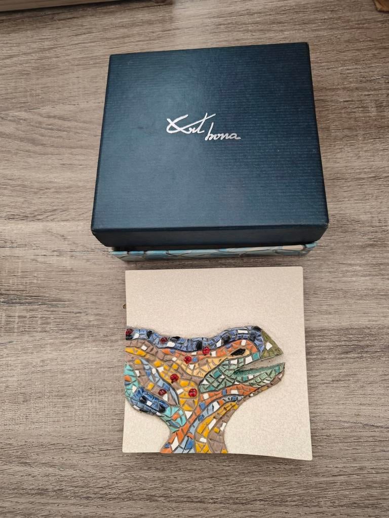 Art Bona Gaudi Mozaïek Hagedis Tegel, Antiek en Kunst, Kunst | Designobjecten, Ophalen of Verzenden