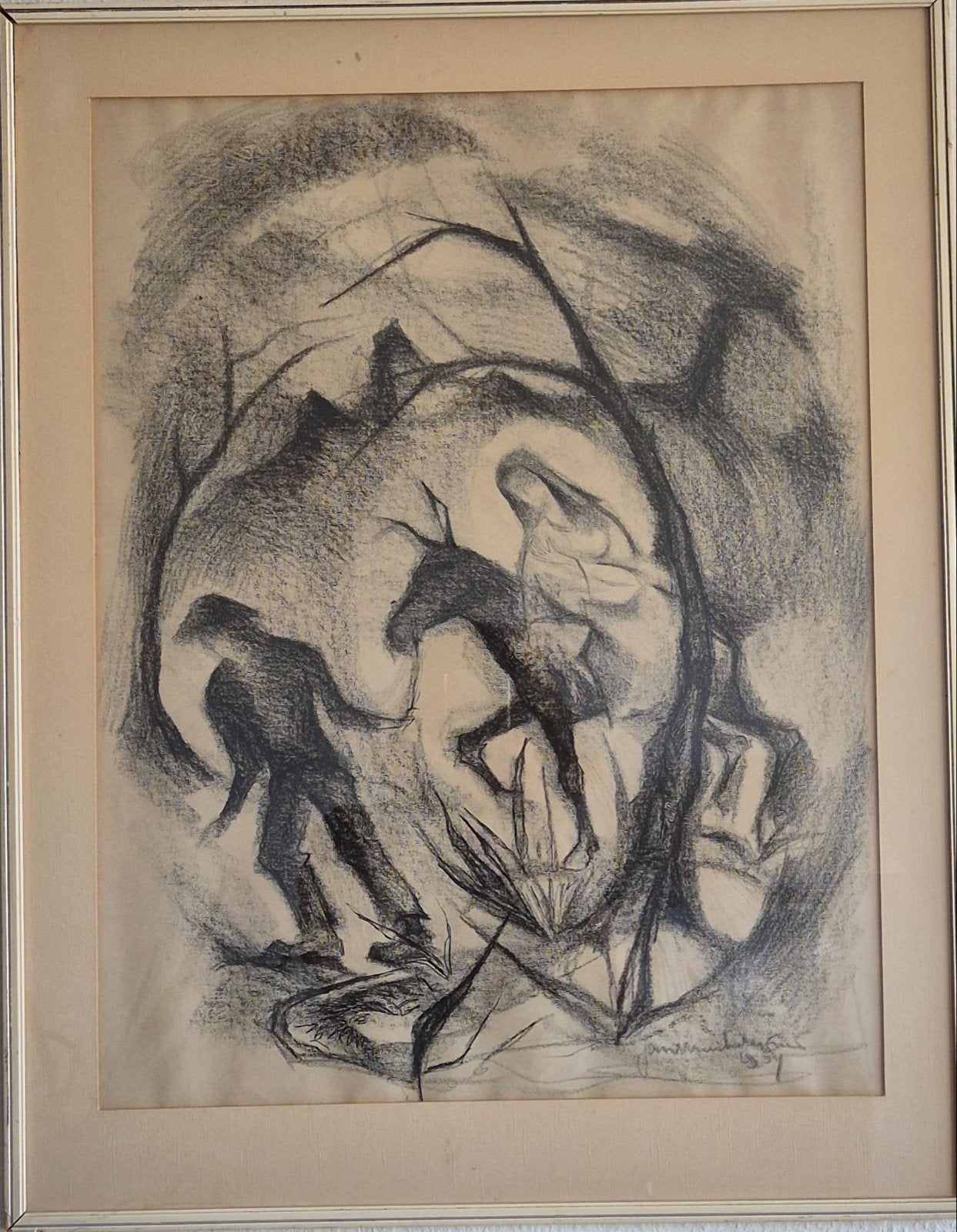 Jan Murk de Vries - Expressief vroeg werk op papier, Ophalen of Verzenden