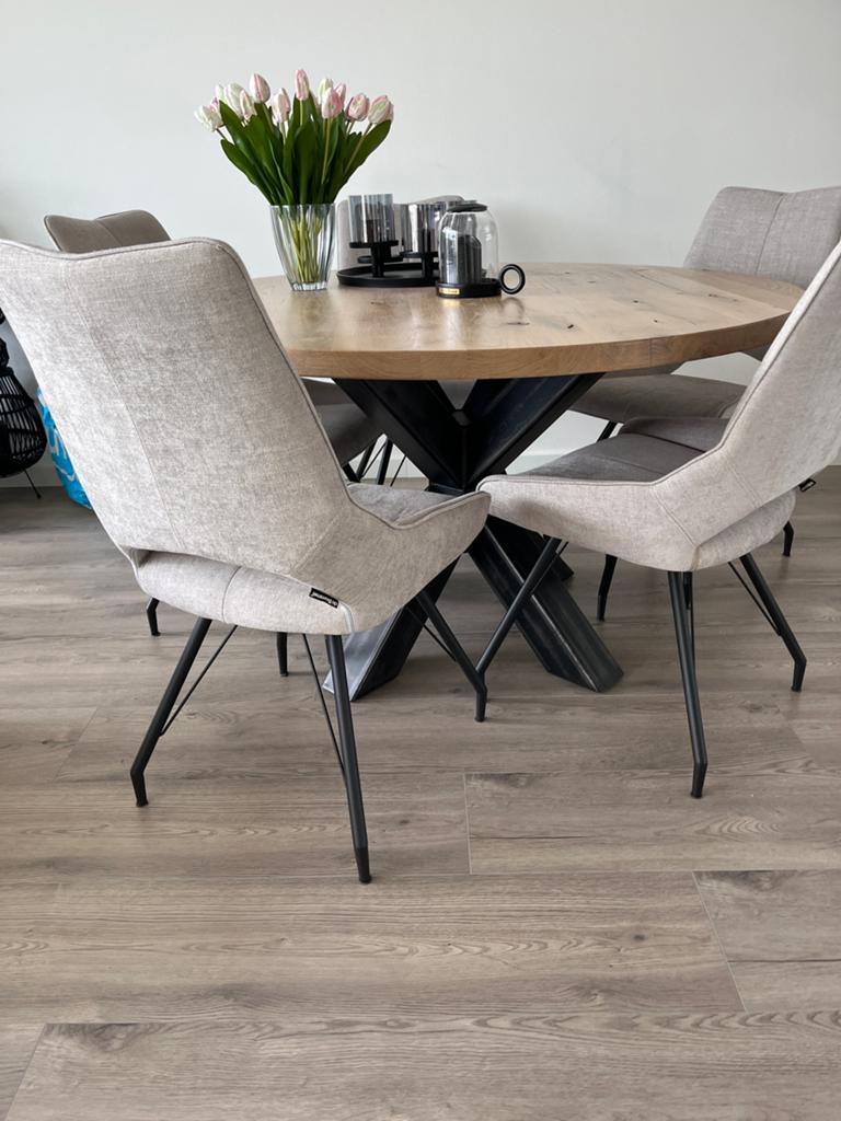 Mooie eettafel set van Bommel Wonen, Ophalen, 100 tot 150 cm, Rond, Zo goed als nieuw