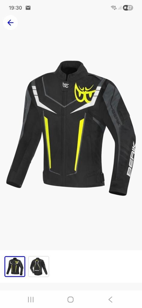 ZGAN BERIK motorjas, XL, Motoren, Kleding | Motorkleding, Ophalen of Verzenden, Tweedehands, Jas | textiel