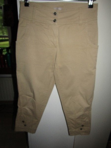 C1242 La Ligna mt 36 nieuw broek beige driekwart, Verzenden, Beige, Nieuw, Driekwart