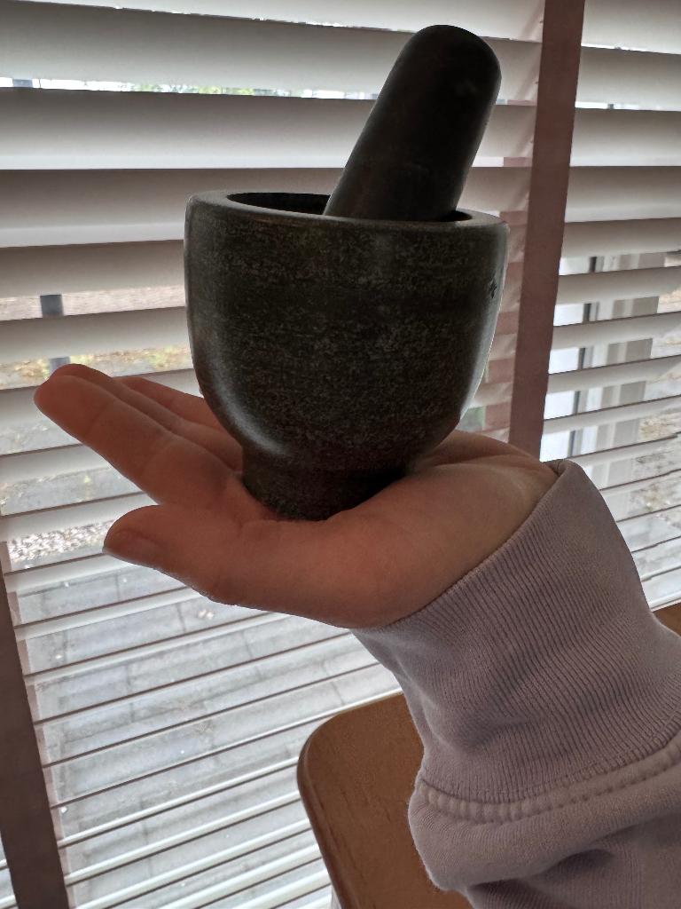 Mini vijzel graniet, Ophalen, Overige typen, Grijs, Natuurlijk materiaal