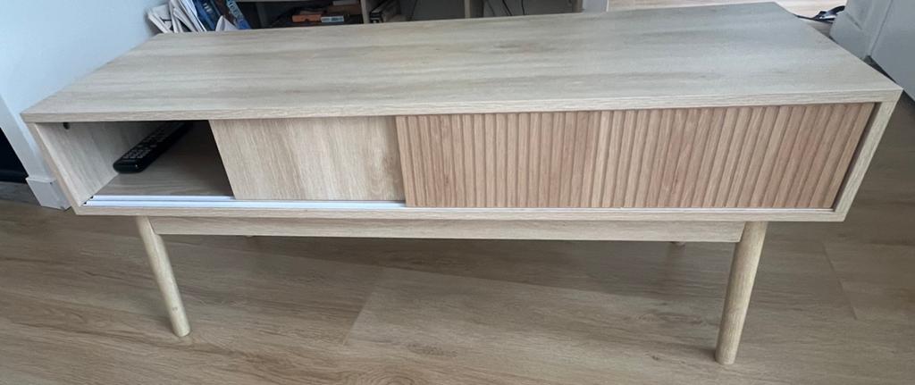 Tv meubel, 100 tot 150 cm, Ophalen of Verzenden, Zo goed als nieuw, 25 tot 50 cm