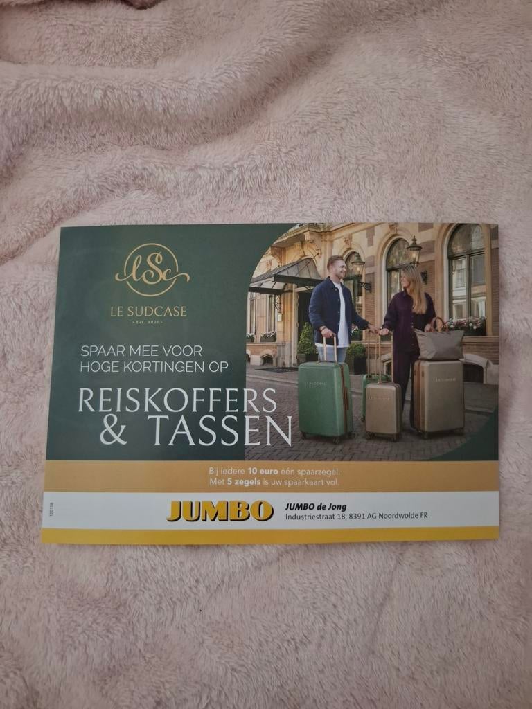Reiskoffers en Tassen spaaractie Jumbo Noordwolde, Jumbo, Ophalen of Verzenden