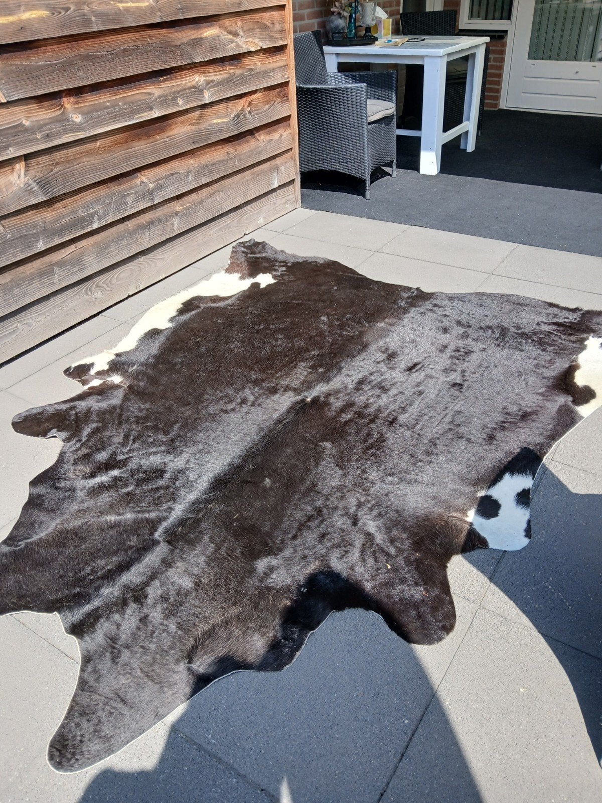 Prachtige zwartbonte koeienhuid, 150 tot 200 cm, 200 cm of meer, Ophalen of Verzenden, Zo goed als nieuw