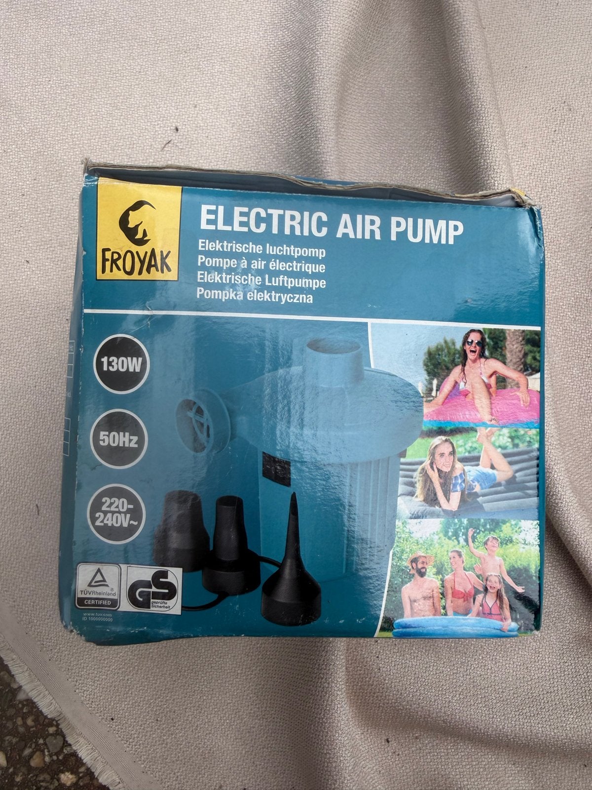 FROYAK Elektrische Luchtpomp 130W - Voor Opblaasbare Product, Ophalen of Verzenden, Nieuw