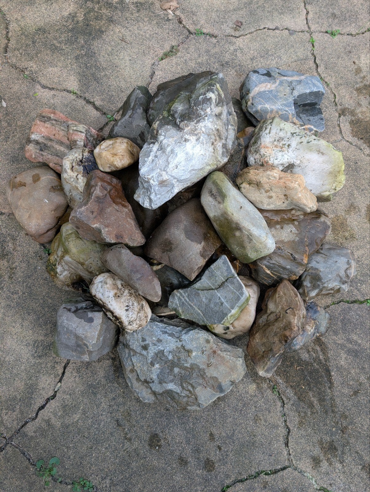 Diverse natuurstenen rotsen en keien voor tuin of decoratie, Ophalen, Overige materialen, Gebruikt, Kei