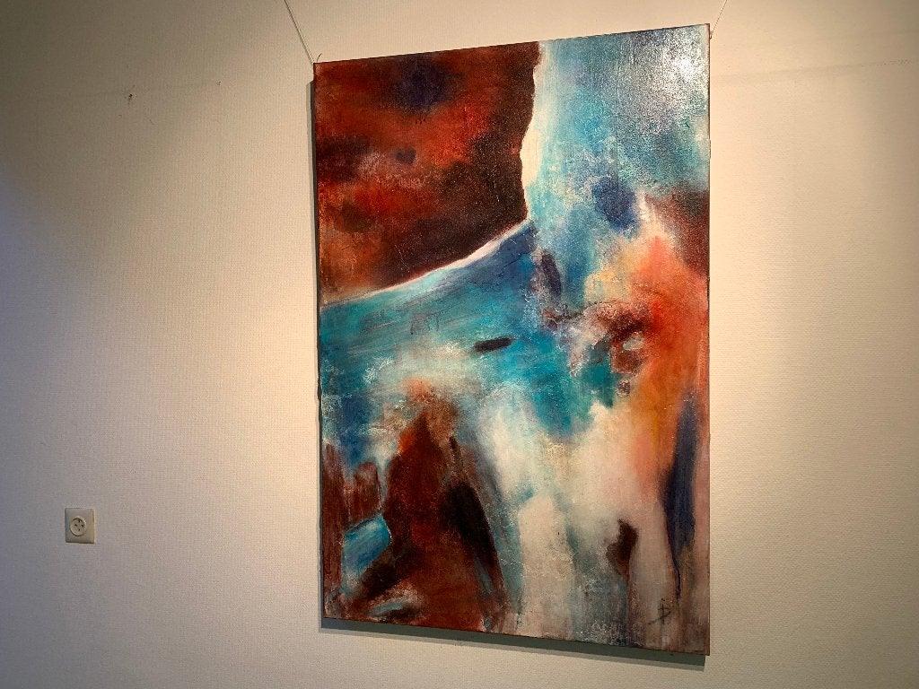 Schilderij Irma Dijkstra 80 X 120 in prachtige staat!, Ophalen, Abstract