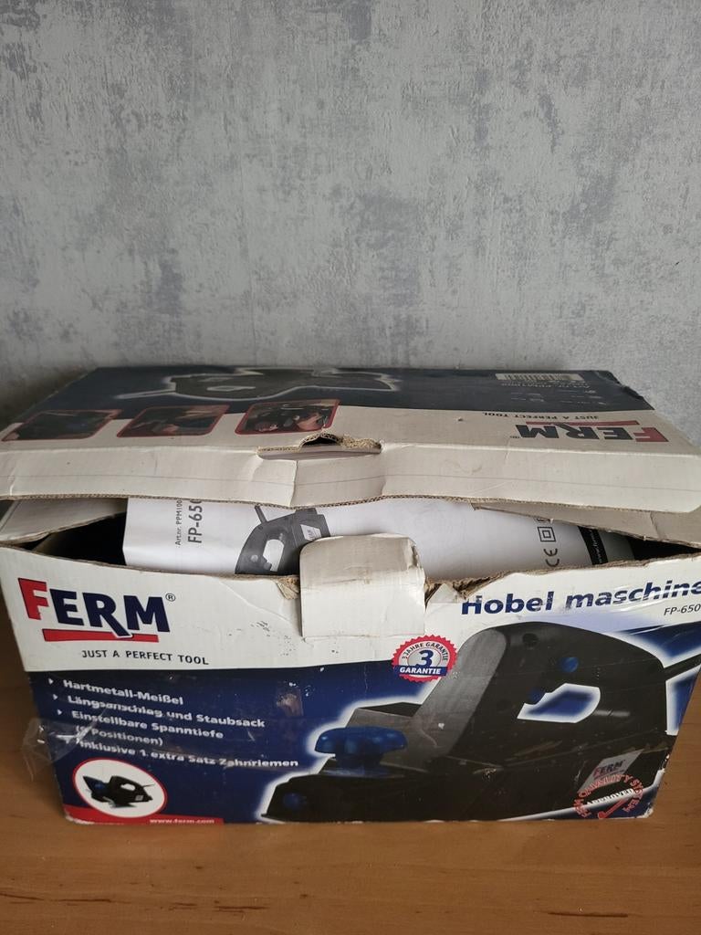 Ferm Schaafmachine FP-650 - Gebruikt maar functioneel, Doe-het-zelf en Verbouw, Schaafmachines, Gebruikt, Elektrisch, Ophalen of Verzenden