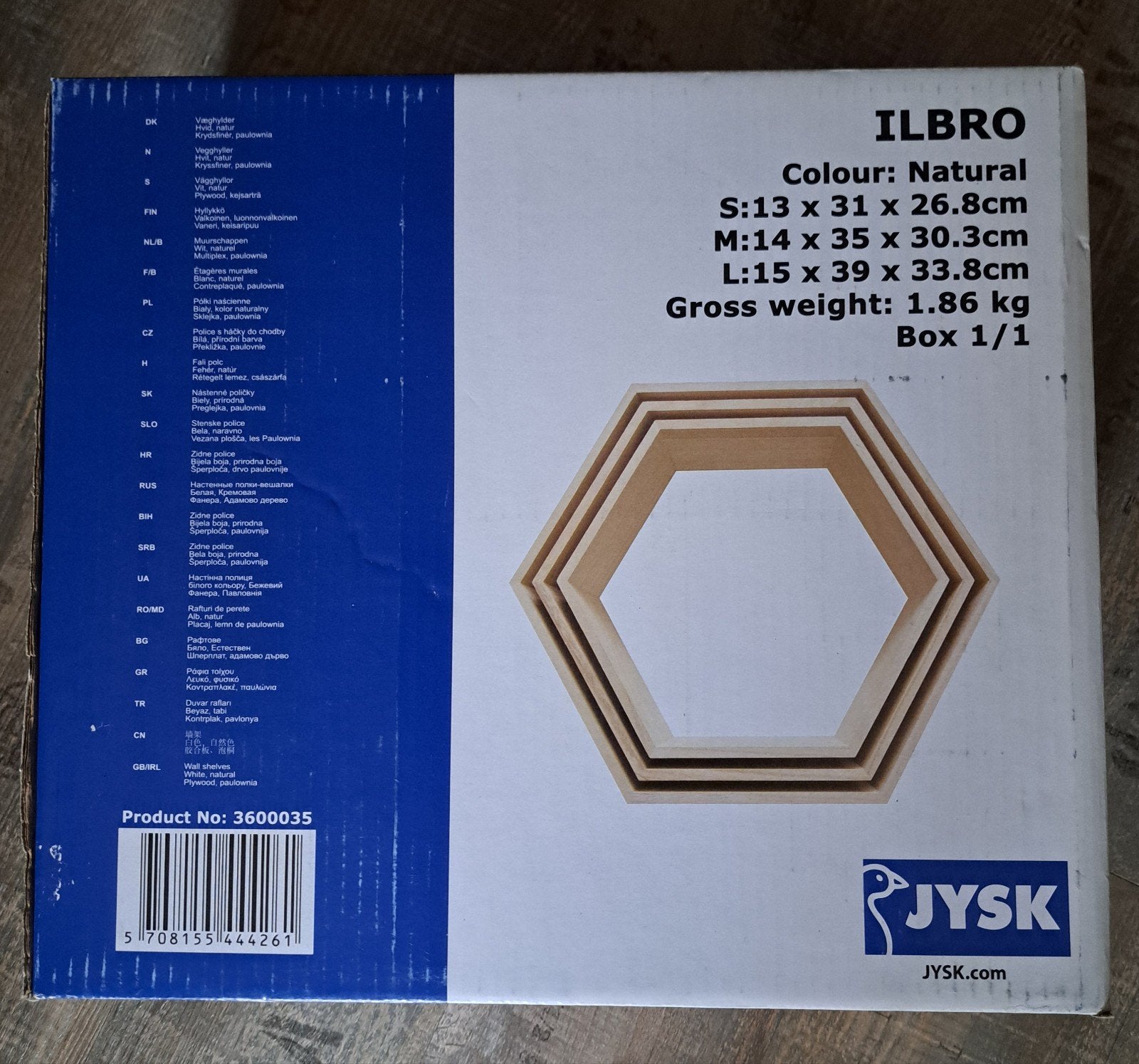 Hexagonale Planken Set van 3, Huis en Inrichting, Kasten | Boekenkasten, Ophalen, Met plank(en), Minder dan 50 cm, Modern, Scandinavisch
