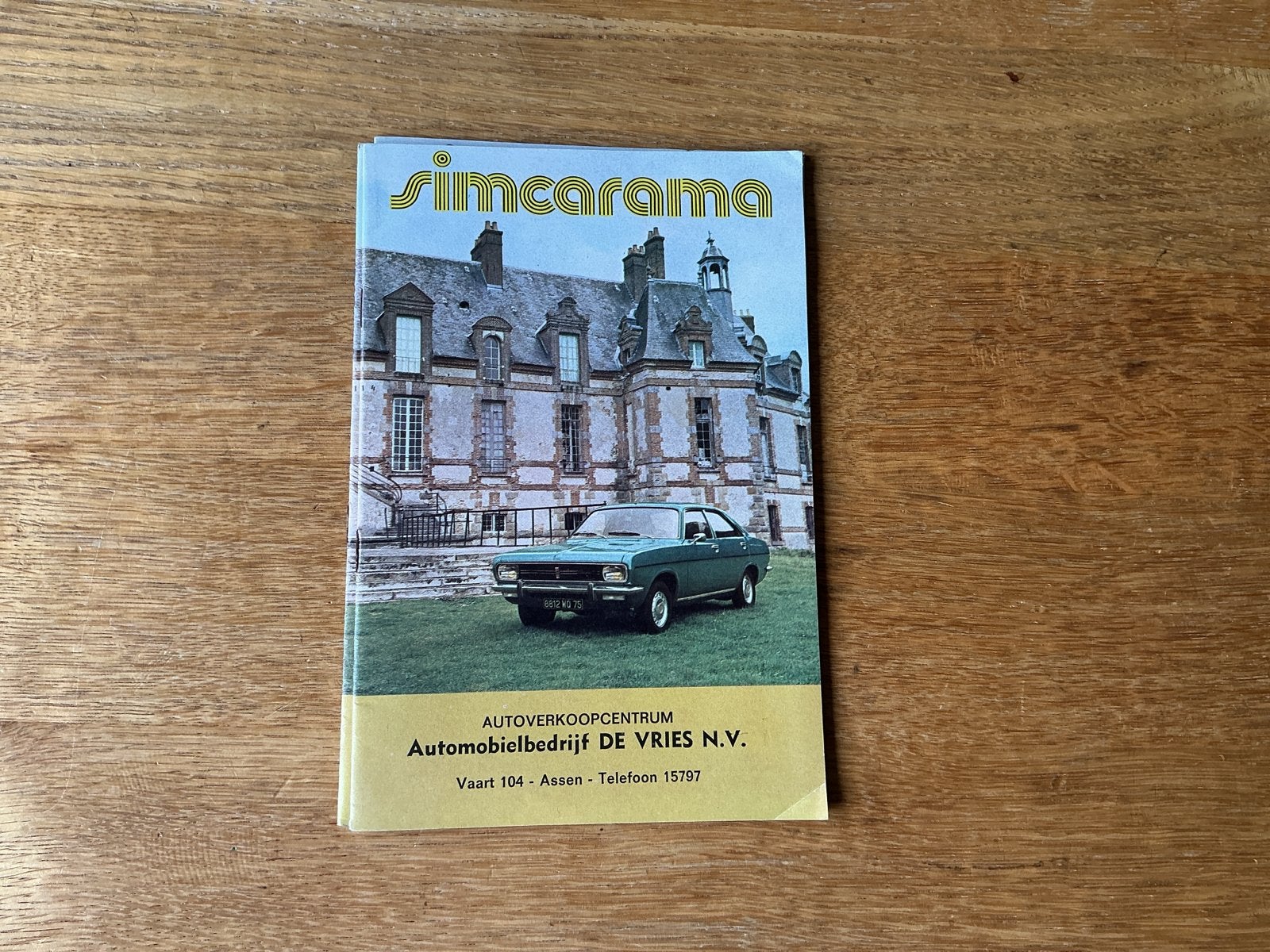 Simcarama Autoverkoopcentrum De Vries N.V. brochure, Ophalen of Verzenden, Gelezen, Overige merken