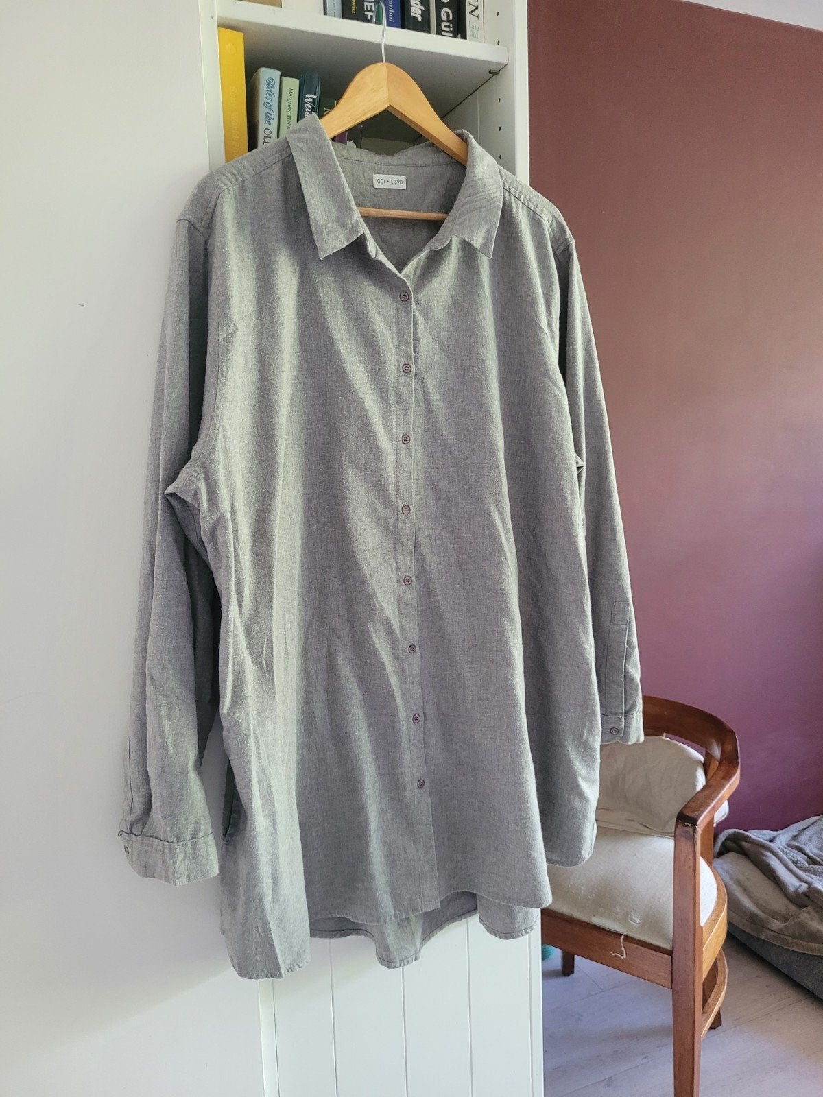 lange bloes, blouse in flanel van Gai + Lisva. XL, Kleding | Dames, Ophalen of Verzenden, Zo goed als nieuw, Maat 46/48 (XL) of groter