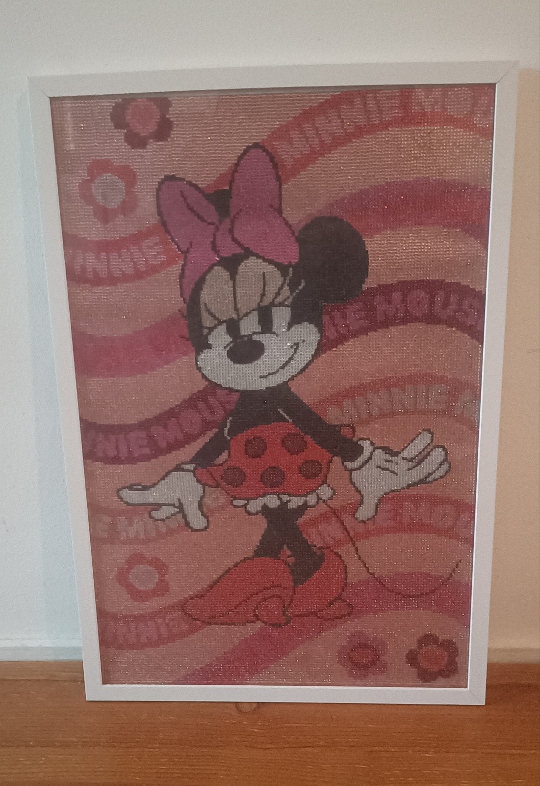 Minnie Mouse Diamond Painting - Ingelijst, Huis en Inrichting, Ophalen, Minder dan 50 cm, Oorspronkelijke maker, Overige typen