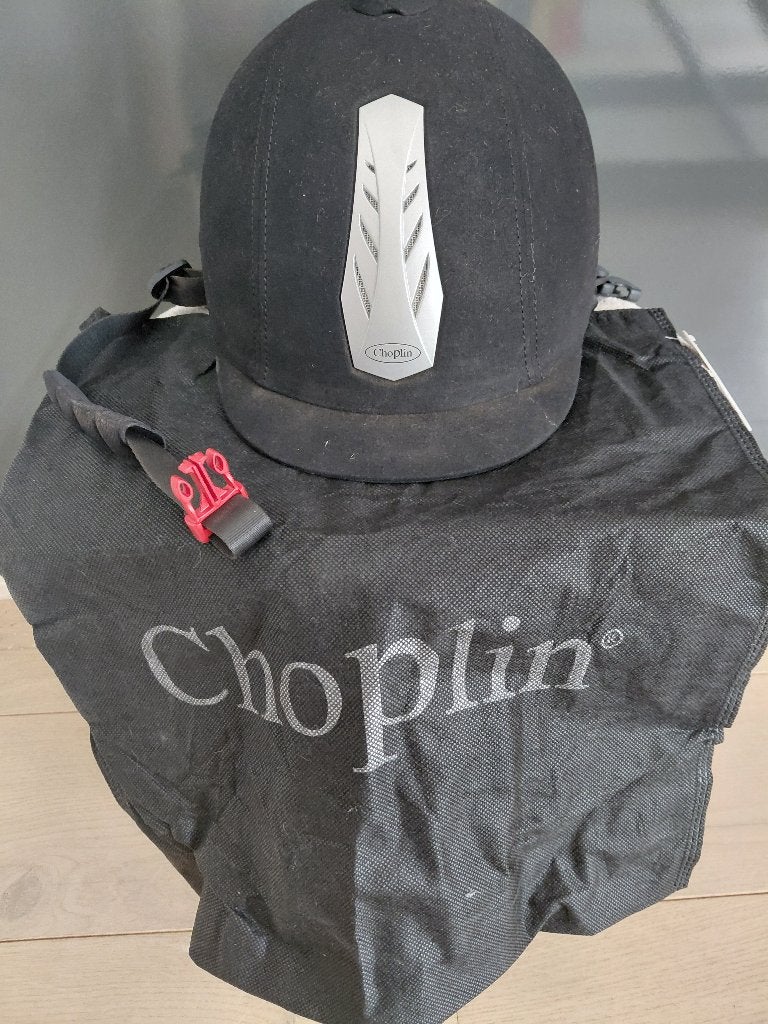 Paardrijcap Choplin  56/58, Dieren en Toebehoren, Ophalen of Verzenden, Zo goed als nieuw, Rijhelm/cap, Zwart