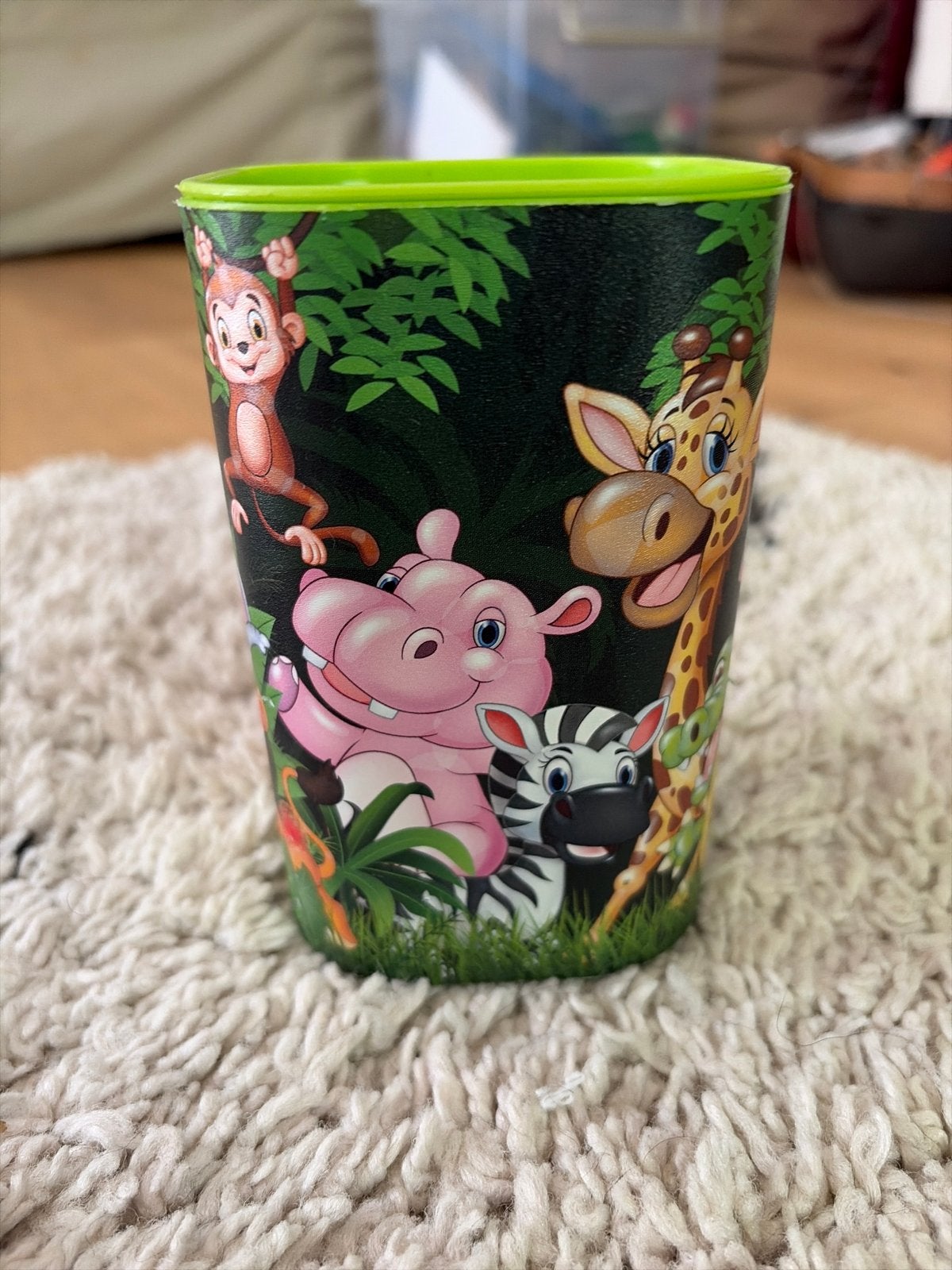 Spaarpot met jungle dieren, Ophalen of Verzenden, Gebruikt, Kunststof, Dier