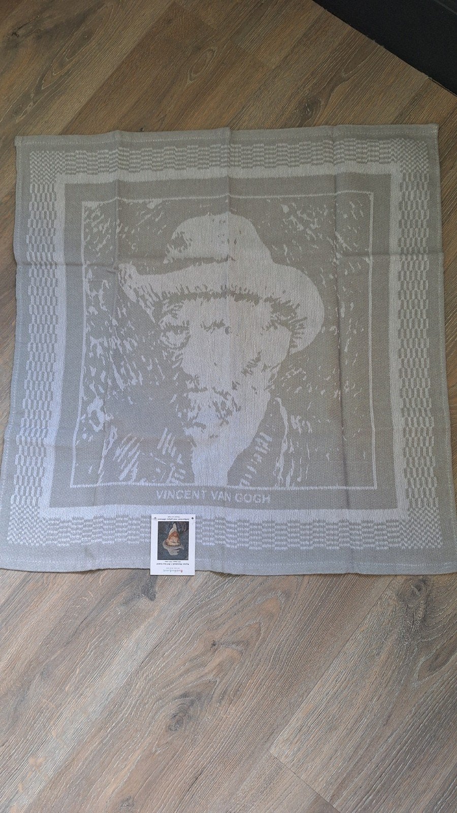 Theedoeken Van Gogh & Rembrandt - Lichtgrijs, Ophalen of Verzenden, Nieuw, Grijs, Theedoek of Handdoek