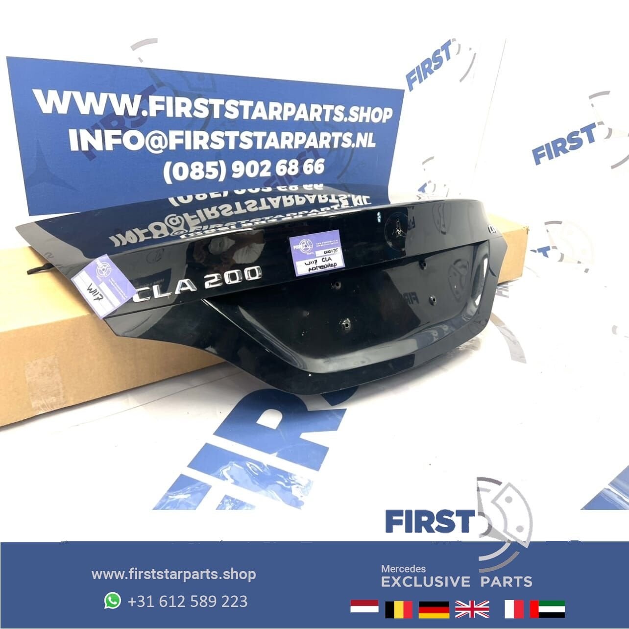 W117 CLA ACHTERKLEP ZWART C117 KLASSE SEDAN KOFFERKLEP W117, Gebruikt, -, Ophalen of Verzenden, -
