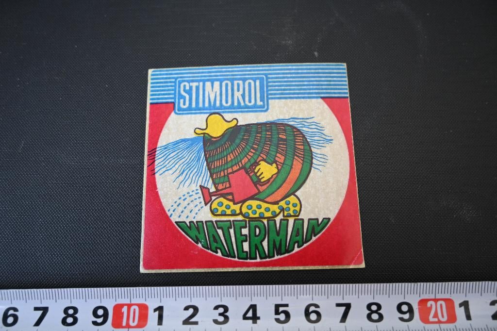 sticker kauwgom STIMOROL chewing gum waterman, Verzamelen, Ophalen, Zo goed als nieuw