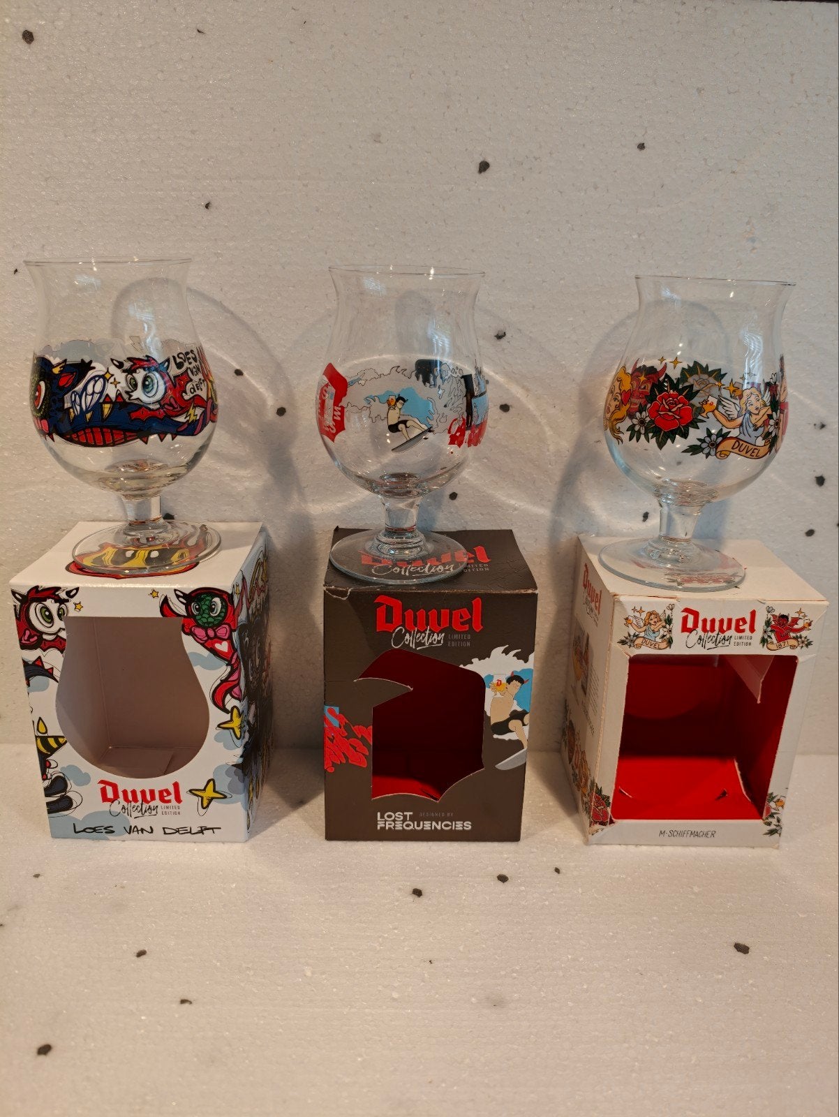 3 Duvel Design Glazen in originele verpakking, Ophalen of Verzenden, Zo goed als nieuw
