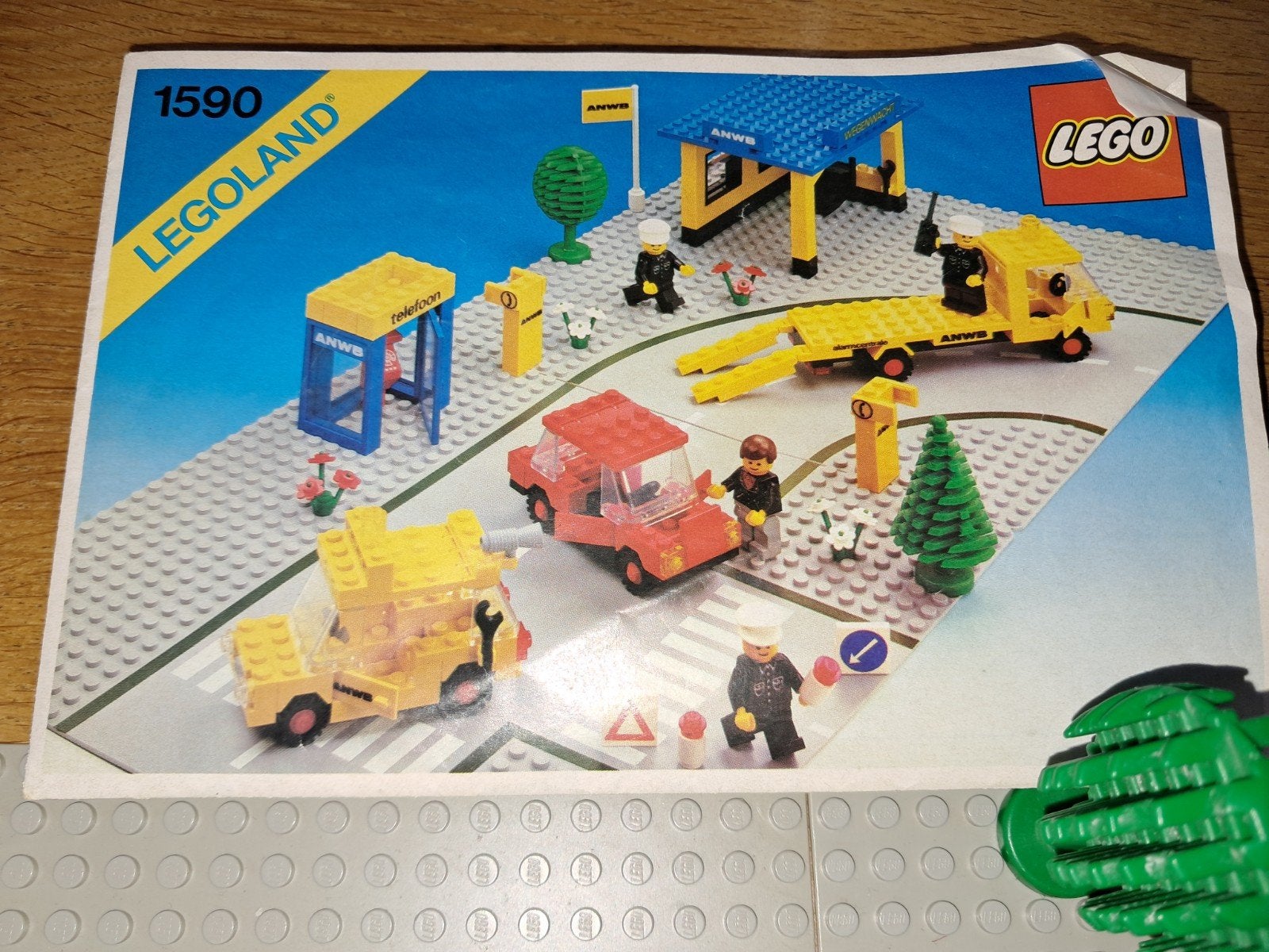 Lego Legoland 1590 ANWB Wegenwacht set (mist tekstblokjes), Gebruikt, Overige thema's, Lego, Ophalen of Verzenden
