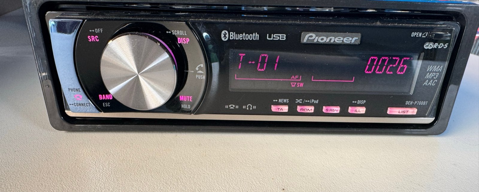 Pioneer DEH-P700BT Autoradio met Bluetooth en USB, Auto diversen, Autoradio's, Ophalen of Verzenden, Zo goed als nieuw