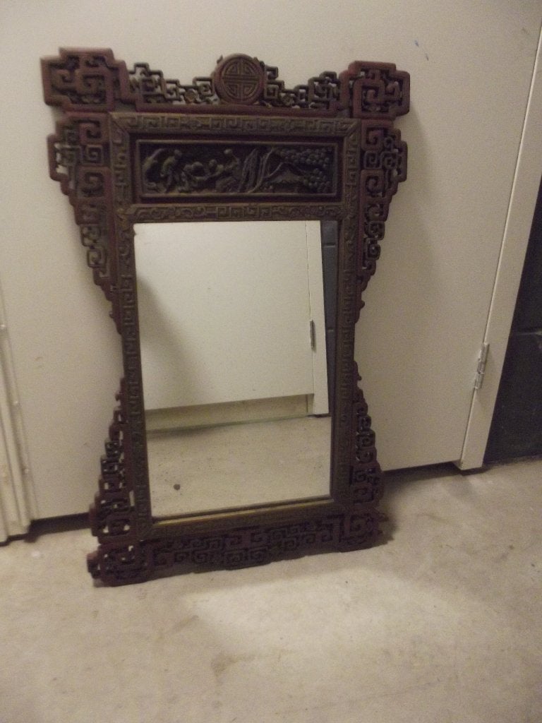 houten spiegel, Ophalen, Rechthoekig, Minder dan 50 cm, Minder dan 100 cm