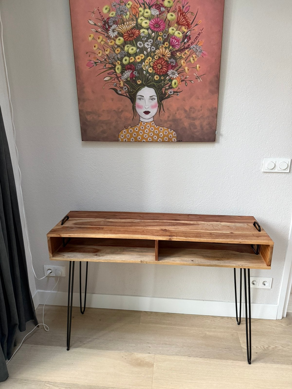 Sidetable, Huis en Inrichting, Ophalen, Zo goed als nieuw, Metaal, 25 tot 50 cm