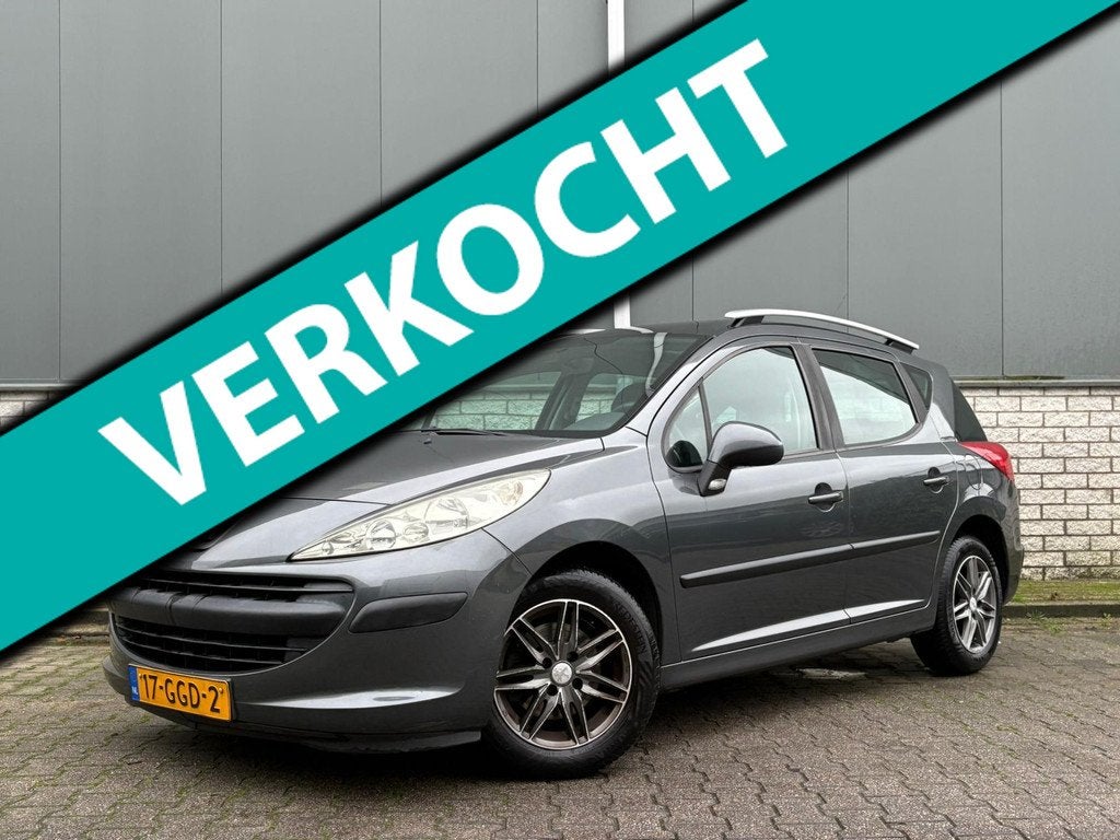 Peugeot 207 SW 1.4 VTi X-line Airco-Glasdak-NWE APK, Stof, Gebruikt, Zwart, Origineel Nederlands