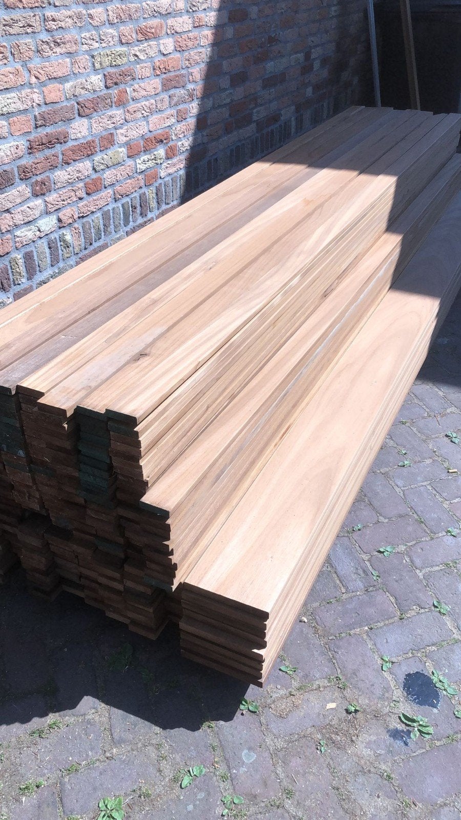 230m² Ayous gevelbekleding – A/B kwaliteit – partijpr, Minder dan 25 mm, Nieuw, Ophalen of Verzenden, Plank