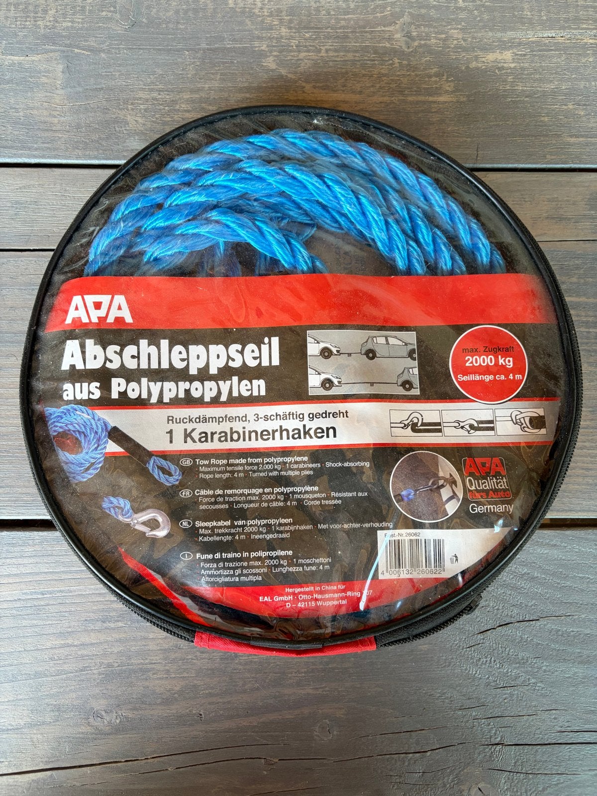 APA Abschleppseil aus Polypropylen - 2000 kg, Ophalen of Verzenden, Nieuw