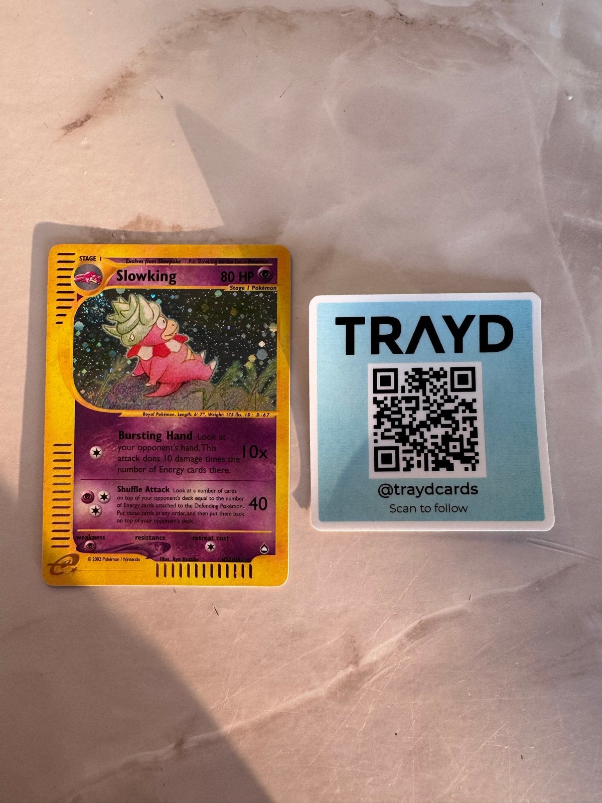 Slowking Pokémon kaart -, Ophalen of Verzenden, Zo goed als nieuw, Losse kaart