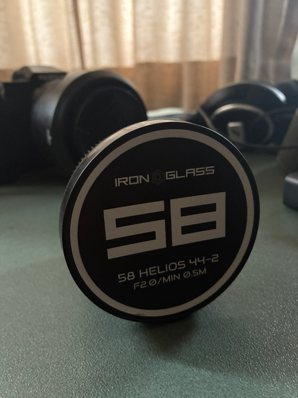 Iron glass helios 44-2 58mm - Cine Modded 16 blades - EF, Ophalen of Verzenden, Zo goed als nieuw, Standaardlens